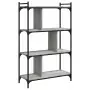 Libreria Grigio Sonoma 4 Ripiani 76x32x123 cm Legno Multistrato