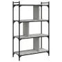 Libreria Grigio Sonoma 4 Ripiani 76x32x123 cm Legno Multistrato