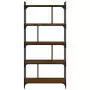 Libreria Rovere Marrone 5 Ripiani 76x32x158cm Legno Multistrato