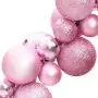 Ghirlanda di Palline di Natale Rosa 175 cm in Polistirene