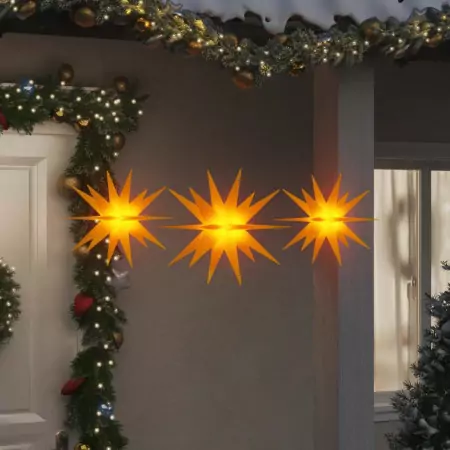 Illuminazioni Stella Moravia con LED 3pz Pieghevoli Gialle