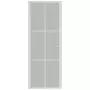 Porta Interna 76x201,5 cm Bianco Opaco Vetro e Alluminio