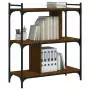 Libreria Rovere Marrone 3 Ripiani 76x32x88 cm Legno Multistrato