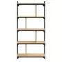 Libreria Rovere Sonoma 5 Ripiani 76x32x158 cm Legno Multistrato