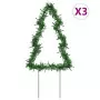 Decorazioni Luminose Natalizie Picchetti 3pz Albero 50LED 30cm