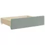 Divano Letto Estraibile Cassetti Grigio Chiaro 100x200 Velluto