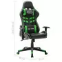 Sedia da Gaming Nera e Verde  in Similpelle