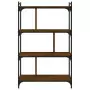 Libreria Rovere Marrone 4 Ripiani 76x32x123cm Legno Multistrato