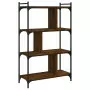 Libreria Rovere Marrone 4 Ripiani 76x32x123cm Legno Multistrato