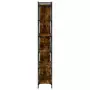 Libreria Rovere Fumo 6 Ripiani 76x32x192 cm Legno Multistrato