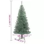 Albero di Natale Artificiale con Neve Fioccata Verde 210 cm