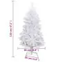 Albero di Natale Artificiale Incernierato con Base Bianco 120cm