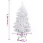 Albero di Natale Artificiale Incernierato con Base Bianco 150cm