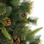 Albero di Natale Artificiale Incernierato con Pigne 210 cm