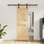 Porta Scorrevole con Set Hardware 70x210 cm Legno Massello Pino