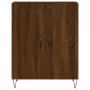 Credenza Rovere Marrone 69,5x34x180 cm in Legno Multistrato