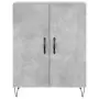 Credenza Grigio Cemento 69,5x34x180 cm in Legno Multistrato