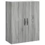 Credenza Grigio Sonoma 69,5x34x180 cm in Legno Multistrato