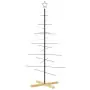 Albero di Natale in Metallo con Base in Legno Nero 150 cm