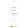 Albero di Natale in Metallo con Base in Legno Nero 150 cm