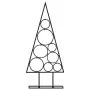 Albero di Natale Decorativo in Metallo Nero 60 cm