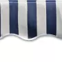 Tenda Parasole in Tela Blu e Bianco 6 x 3m (Telaio non Incluso)