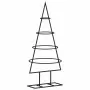 Albero di Natale Decorativo in Metallo Nero 60 cm