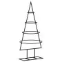 Albero di Natale Decorativo in Metallo Nero 60 cm