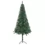 Albero di Natale Artificiale ad Angolo con Supporto Verde 180 cm PVC