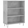 Credenza Grigio Cemento 69,5x34x180 cm in Legno Multistrato