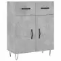 Credenza Grigio Cemento 69,5x34x180 cm in Legno Multistrato