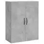 Credenza Grigio Cemento 69,5x34x180 cm in Legno Multistrato