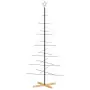 Albero di Natale in Metallo con Base in Legno Nero 180 cm