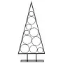 Albero di Natale Decorativo in Metallo Nero 90 cm