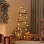 Albero di Natale Decorativo in Metallo Nero 90 cm