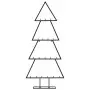 Albero di Natale Decorativo in Metallo Nero 90 cm