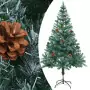 Set Albero Natale Satinato con LED Palline e Pigne 150 cm