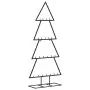 Albero di Natale Decorativo in Metallo Nero 125 cm