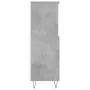 Credenza Grigio Cemento 60x36x110 cm in Legno Multistrato