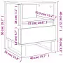 Comodino Grigio Sonoma 40x35x50 cm in Legno Multistrato