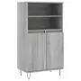 Credenza Grigio Sonoma 60x36x110 cm in Legno Multistrato