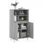 Credenza Grigio Sonoma 60x36x110 cm in Legno Multistrato