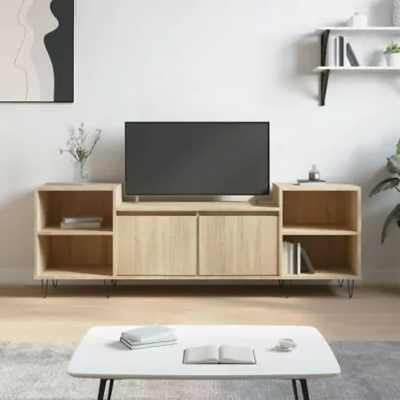 Mobile Porta TV Rovere Sonoma 160x35x55 cm Legno Multistrato