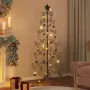 Albero di Natale Decorativo in Metallo Nero 180 cm