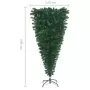 Albero di Natale Capovolto con Supporto Verde 240 cm in PVC