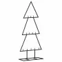 Albero di Natale Decorativo in Metallo Nero 60 cm