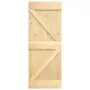 Porta Scorrevole con Set Hardware 85x210 cm Legno Massello Pino