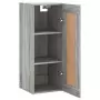 Mobile a Parete Grigio Sonoma 34,5x34x90 cm Legno Multistrato