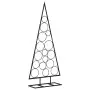 Albero di Natale Decorativo in Metallo Nero 125 cm