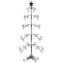 Albero di Natale Decorativo in Metallo Nero 150 cm